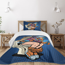 Thinking Man Space Bedspread Set