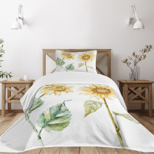 Alluring Sunflowers Bedspread Set