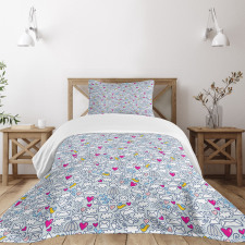 Message Posting Theme Bedspread Set