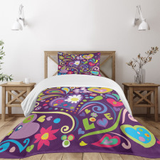 Sixties Inspired Love Bedspread Set