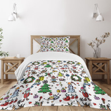 Christmas Cartoon Bedspread Set