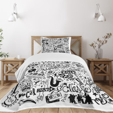 Rock Jazz Blues Dancing Bedspread Set