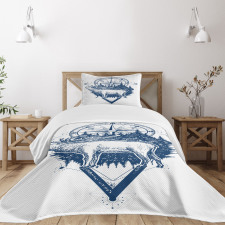 Deer Compass Ethnic Bedspread Set