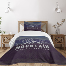 Dare to Explore Words Bedspread Set