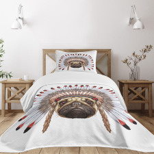 Native Style Bonnet Dog Bedspread Set