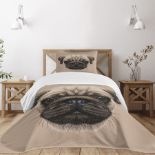 Pet Animal Art Design Dog Bedspread Set