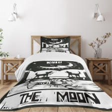 Lobster Wolves Moon Tarot Bedspread Set