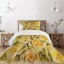 Yellow Bridal Flourish Bedspread Set