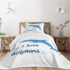 Cartoon Ocean Animals Bedspread Set