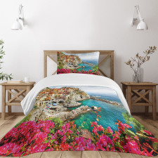 Cinque Terre Beach Coast Bedspread Set
