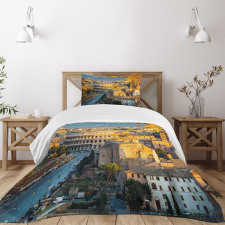 Colosseum View in Rome Bedspread Set