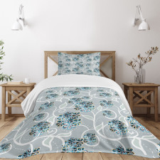 Swirls Daisy Bouquet Bedspread Set