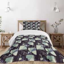 Geometric Soft Spring Bedspread Set