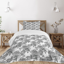 Plant Blossom Spring Bedspread Set