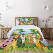 Safari Jungle Funny Bedspread Set