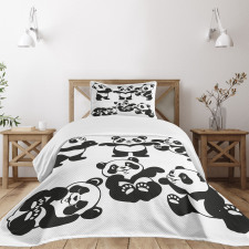 Playful Panda Bear Zoo Bedspread Set