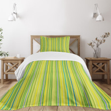 Soft Geometric Lines Bedspread Set