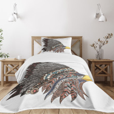Tribal Feathered Hippie Bedspread Set