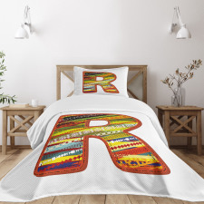 R Aztec Tribal Bedspread Set