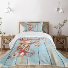 Coastal Soft Colored Bedspread Set