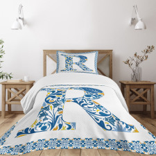 Curly Blossoms Vintage Bedspread Set