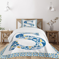 Old Fashion Typography Bedspread Set