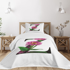 Zinnia Petals Leaves Z Bedspread Set