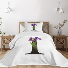 Iris Flowers Capital I Bedspread Set