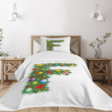 Chirstmas Bells Santa Bedspread Set