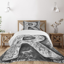 Iron Tones Uppercase R Bedspread Set