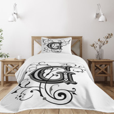 G Font Bedspread Set