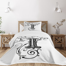 Capitalized Abstract I Bedspread Set