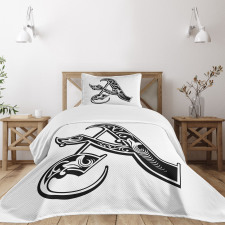 Soft Curved Lines Bedspread Set