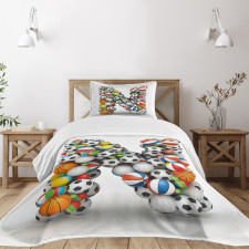 Various Balls Capital Bedspread Set