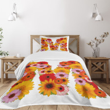 Flower Alphabet Daisy Bedspread Set