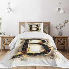 Language in Flames Bedspread Set