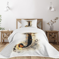 Majusclue J Burning Bedspread Set