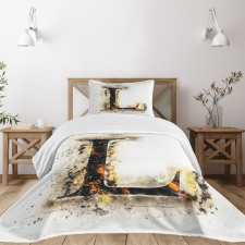 Fire Letter Capital L Bedspread Set