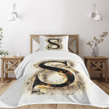 Uppercase S Fiery Hot Bedspread Set