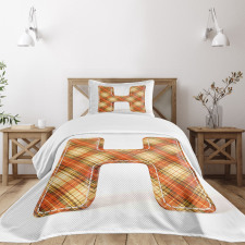 Retro Revival Typeset Bedspread Set