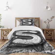 Industry Alphabet Font Bedspread Set