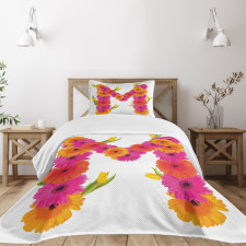 Gerbera Flowers Tulips Bedspread Set