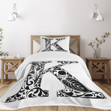 Black Silhouettes Art Bedspread Set