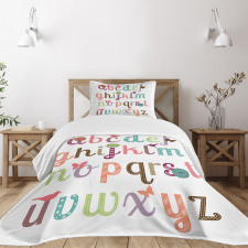 Girly Feminine Alphabet Bedspread Set