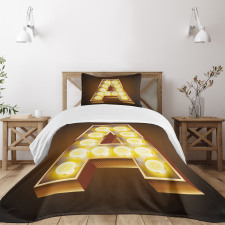 First Letter ABC Design Bedspread Set