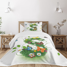 Healthy Green Leaves S Bedspread Set