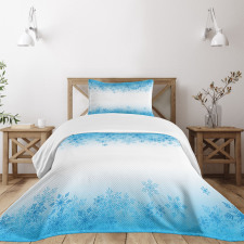 Abstract Snowflakes Cold Bedspread Set