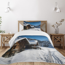 Houses Austria Mountains Bedspread Set