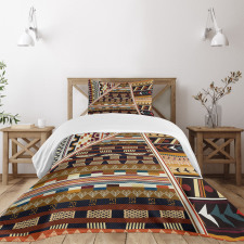 Geometrical Folkloric Bedspread Set