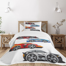 Formula Cars Technology Bedspread Set